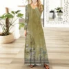 Women's Casual Fashion Long Sleeve Graphic Printed Vintage Long Dresses Fall - Image 22