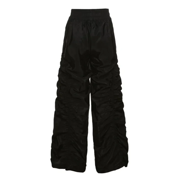 Women's Solid Color Baggy High-waisted Hip Lift Pleated Baggy Lace-up Casual - Image 8