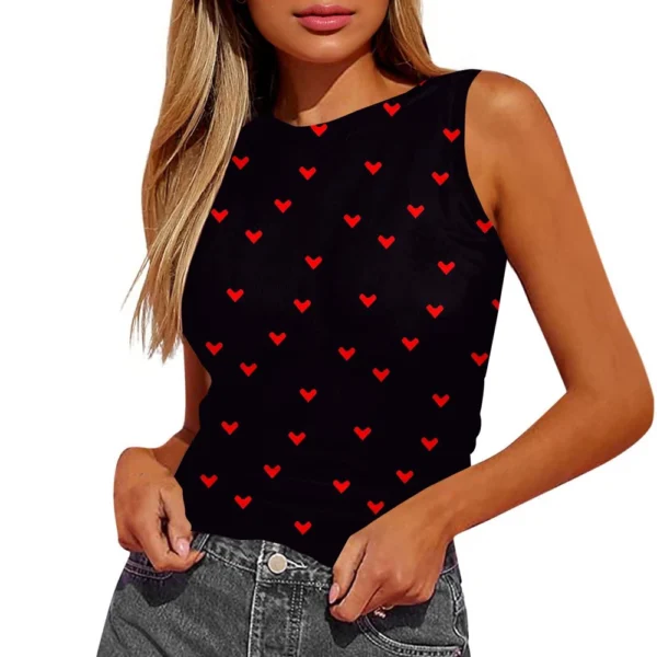 Women's Sleeveless Pleated Vest Shirt Top - Image 5