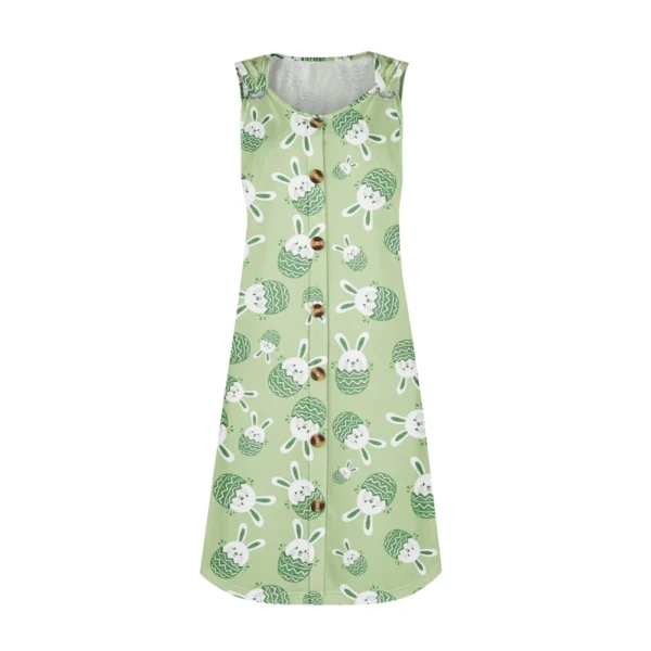 Women's Summer Dresses Fashion Easter Sundresses Printed Casual Loose Dress - Image 9