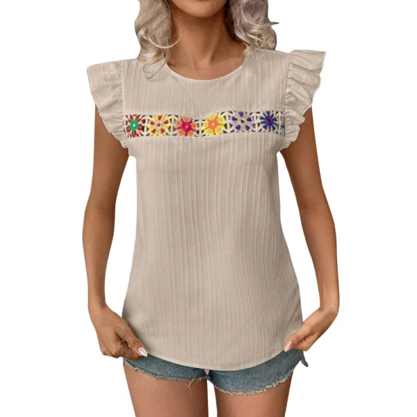 Women's Loose Daily Printed Casual Round Neck Fashion Short Sleeved T-Shirt - Image 6