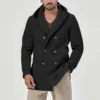 Men's trench coat long lapel hood casual trench coat - Image 6