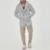 Men's trench coat long lapel hood casual trench coat - Image 13