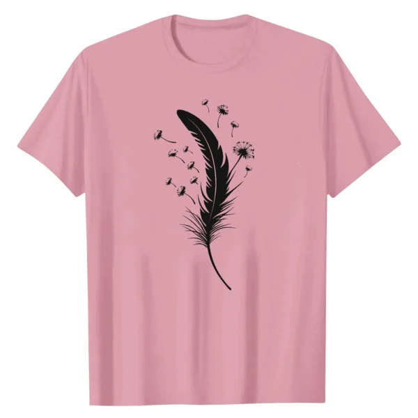 Women's Printed Round Neck Loose Daily Casual Short Sleeved Fashion T-Shirt - Image 10