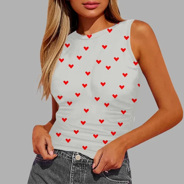 Women's Sleeveless Pleated Vest Shirt Top - Image 16