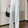 Women's casual long casual loose trousers suit pants women - Image 11