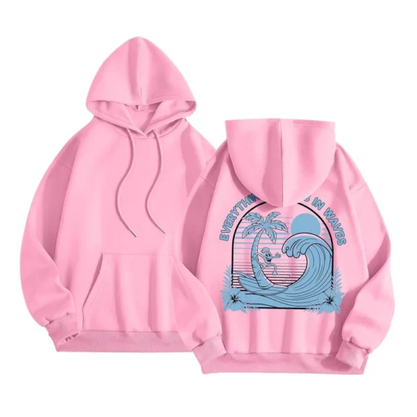 Women's Pullover with Pockets Fashion Long Sleeve Lightweight Hoodies - Image 34