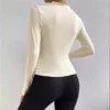 Women's Solid Color Slim Long Sleeve T-Shirt Women - Image 2