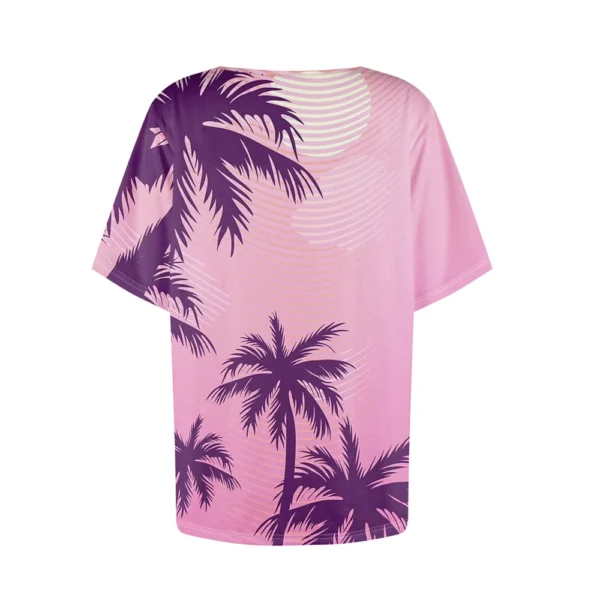 Women's Printed Casual Fashion Loose Daily Short Sleeved Round Neck T-Shirt - Image 12