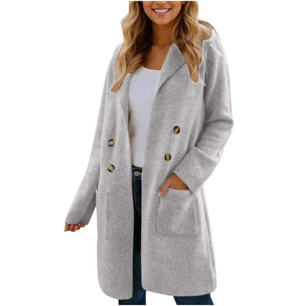 Women's Fashionable All-match Mid-length Woolen Coat - Image 10