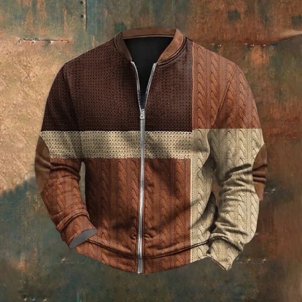 Men's Retro Casual Gradient Printed Sweatshirt - Image 16