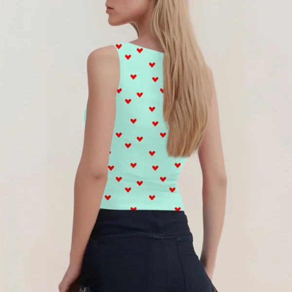 Women's Sleeveless Pleated Vest Shirt Top - Image 12