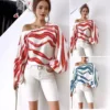 Women's Off-Shoulder Printed Loose Women's Shirt