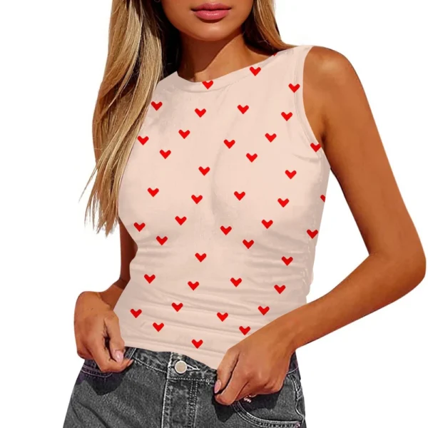 Women's Sleeveless Pleated Vest Shirt Top - Image 8