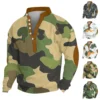 Men's new half zipper long sleeved tactical arm pullover training men's clothing
