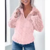 Women's casual loose warm long-sleeved jacket - Image 11