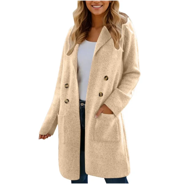 Women's Fashionable All-match Mid-length Woolen Coat - Image 32