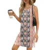 Women's V-neck Summer Casual Beach Vacation Women's Sleeveless Vintage Print - Image 56