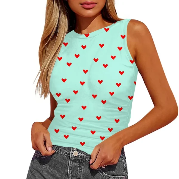 Women's Sleeveless Pleated Vest Shirt Top - Image 4