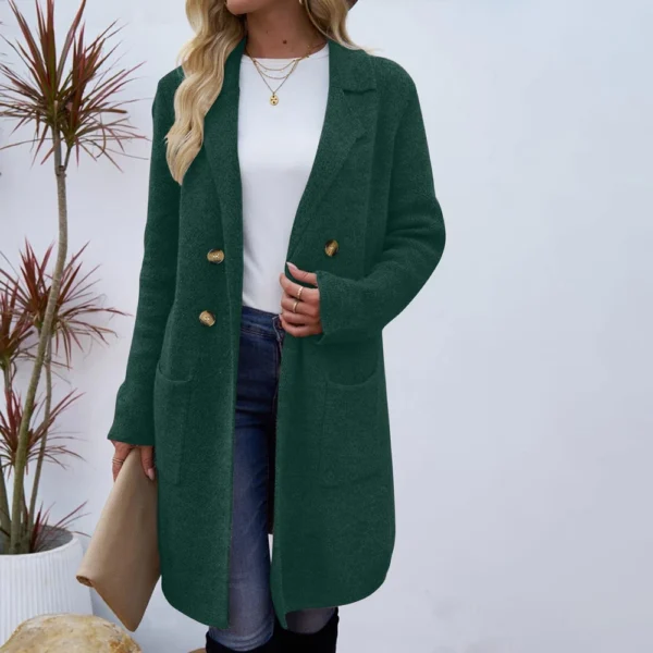 Women's Fashionable All-match Mid-length Woolen Coat - Image 19