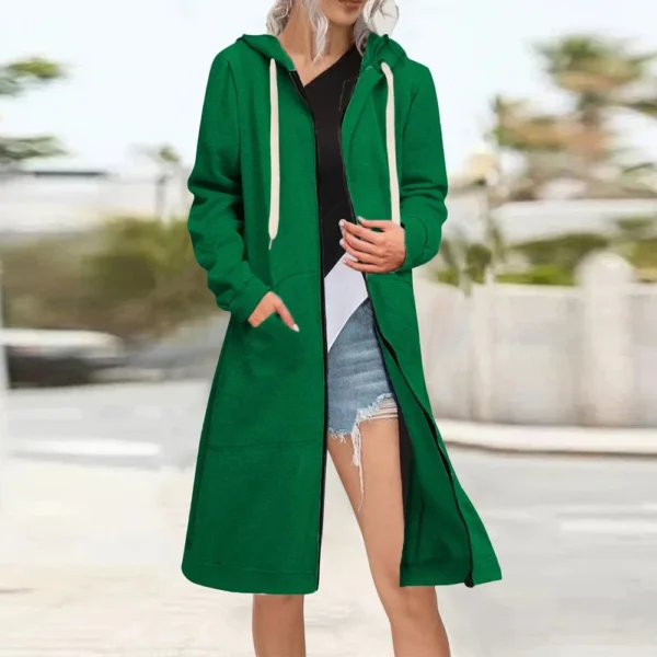 Women's Zip Up Hoodies Oversized Fleece Long Sleeve Sweatshirts Jacket Coat - Image 32